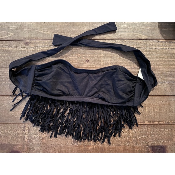 L SPACE fringe bandeau bikini top small - Picture 5 of 5